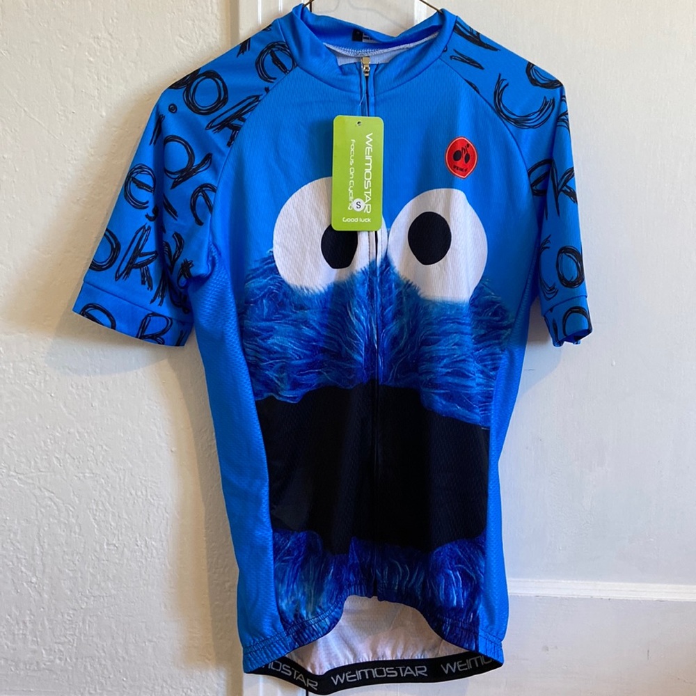 NWT Mens Small Weimostar ‘Cookie Monster’ Biking Jersey